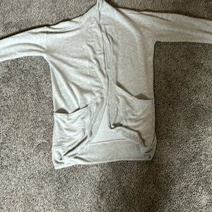 Athleta girl gray weathered cardigan size youth XL (14)